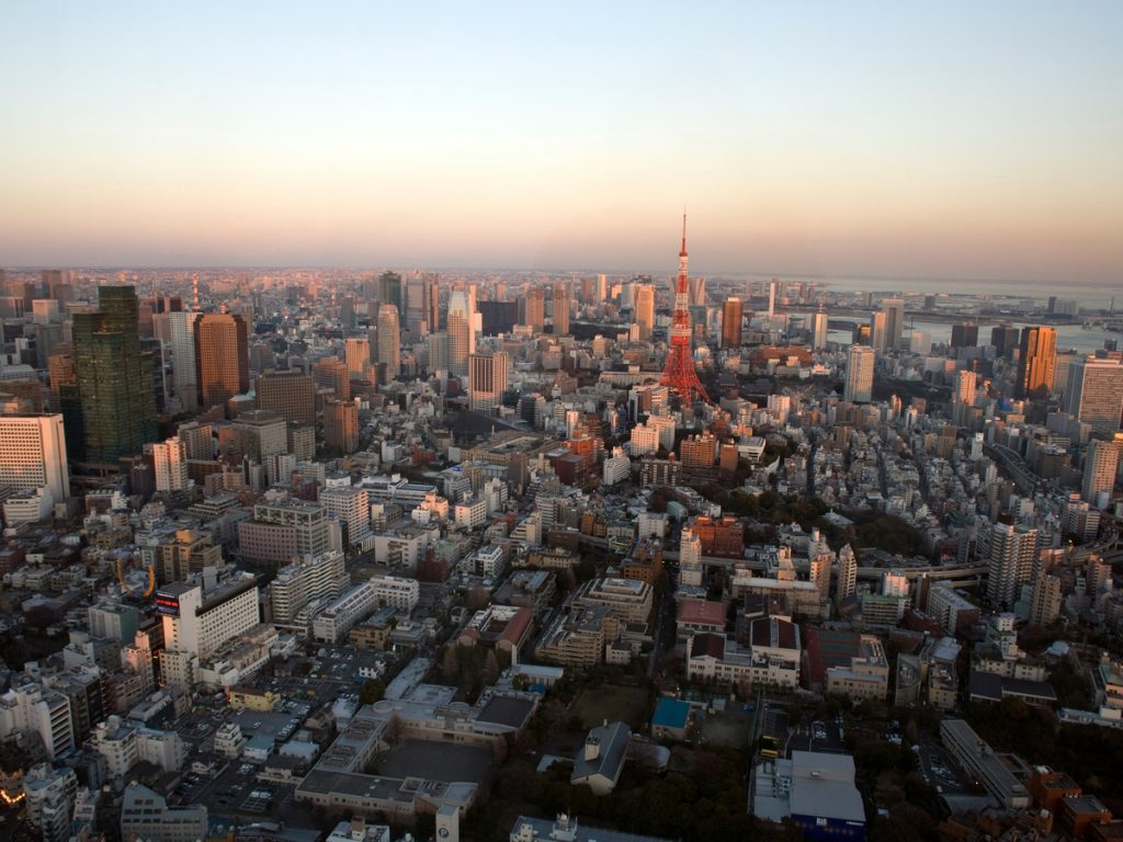 Best cities for expats in japan: Enjoying the Tokyo skyline at sunet